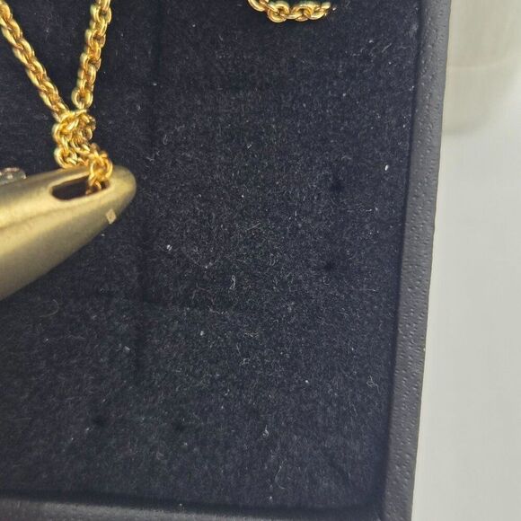 Gold Plated Teardrop Pendant Necklace Star Of David Turquoise Champagne Diamond - Picture 5 of 6